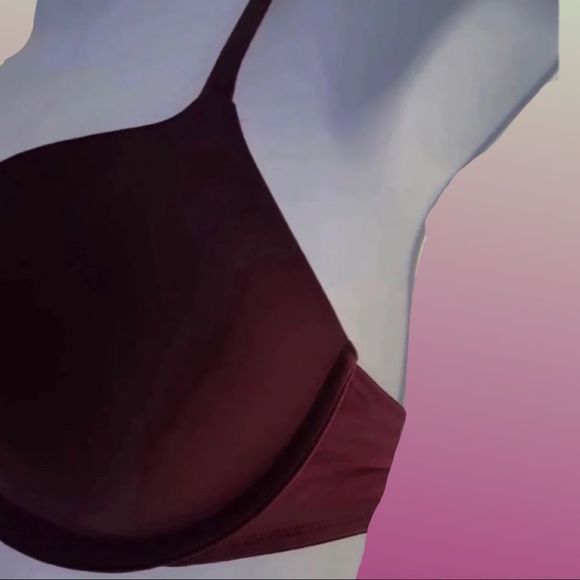 ⬇️⬇️ Victoria’s Secret Burgundy T Shirt Bra Size 32C - Picture 2 of 4